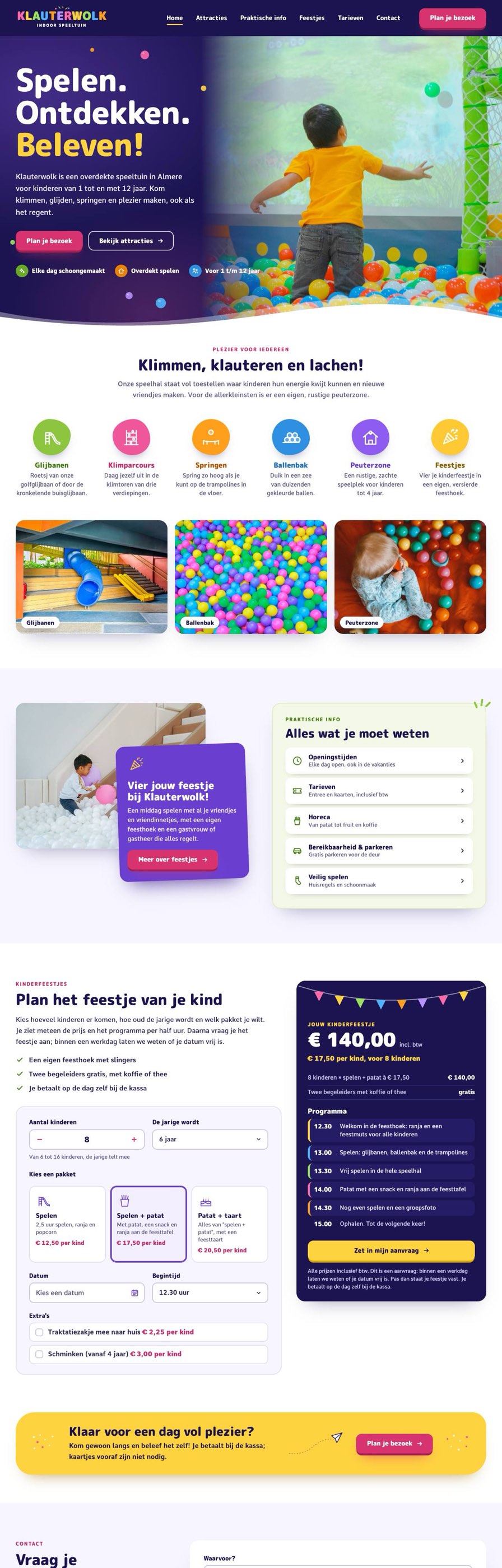 Homepage van Klauterwolk